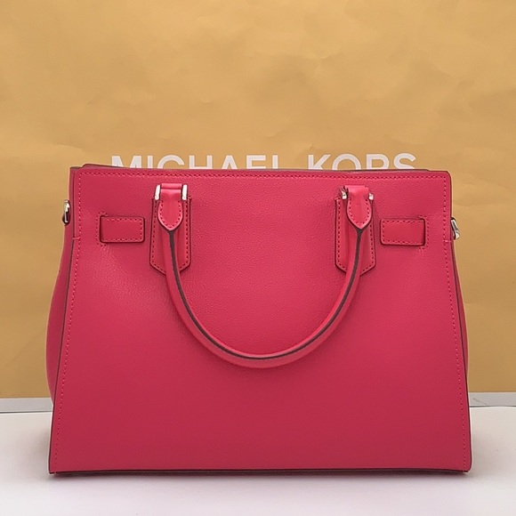 MICHAEL KORS HAMILTON MEDIUM SATCHEL   COLOR: Electric Pink  NWT - Picture 7 of 16